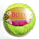 Пряжа Betty 39- Салатовый (10шт) (125м/50г,100% египетский хлопок)