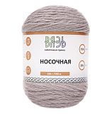 Пряжа Вязь  "Носочная" (3шт) 100гр/390м (03 св.серый) (75%шерсть/25%нейлон)