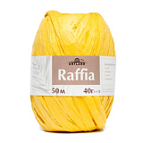 Пряжа "Рафия" 40гр 50м желтый (4мотка) 