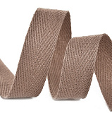 Тесьма киперная хлопок 20 мм*50м 293 т.беж