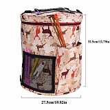 Сумка для рукоделия круглая  32*27см олени 