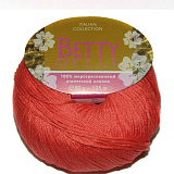 Пряжа Betty 1069- Коралл (10шт) (125м/50г,100% египетский хлопок)