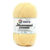 Пряжа 'Молочный хлопок' (23 ванил.крем) 3шт 50гр.100м (50% хлопок/50% молоч.акрил) 