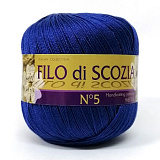 Filo Di Scozia №5 (63 т.синий) (5шт) (226м/50г, 100% мерсеризирванный хлопок)