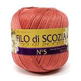 Filo Di Scozia №5 (104 персик) (5шт) (226м/50г, 100% мерсеризирванный хлопок)