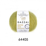 Пряжа Super Kid Mohair (64405 -олива) (6шт) 47% мохер/31% шерсть/22% полиамид, 237м/25г
