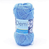 Пряжа Demi 59- Голубой (10шт) (250м/50г,100% мерсеризованный хлопок)