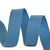 Тесьма киперная хлопок 15 мм*50м 280 серо-голубой
