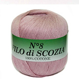 Filo Di Scozia №8 (1073 сух.роза) (10шт) (340м/50г, 100% мерсеризирванный хлопок)