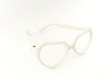 Очки без стекла , пластик, сердце, 7,5 см , (1шт) цв.белый Мастери Сама Пенза