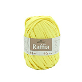 Пряжа "Рафия" 40гр 50м лимон (4мотка)