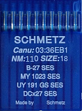 Иглы для оверлока В-27 SES №110 для трикот. 10шт. "Schmetz"