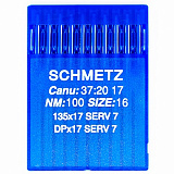 Иглы для плоск.шов. №100 DPх17(135х17) SERV7 ,10шт. "Schmetz"
