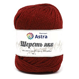 Пряжа 'Шерсть яка' (25 т.красный) (2шт) 100гр.120м (25% шерсть яка, 50% шерсть, 25% фибра)