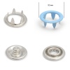 Кнопка трикотажная (кольцо) 9,5мм 168 голубой нерж.(50шт)