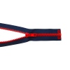 Молния BICOLOR трактор разъем. (1зам.,Т6) 40см (044 т.синий/008 красный) (2шт)