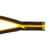 Молния BICOLOR трактор разъем. (1зам.,Т6) 70см (068 т.коричневый/162 мимоза) (2шт)