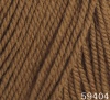 Пряжа Dolce Merino цв.59404- коричневый  (10шт) 50% микрофибра,50% шерсть мериноса 230 м/100г