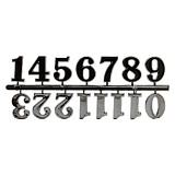 5AS-085 Цифры арабские для часов 2,5см,цв.т.серебро Мастери Сама Пенза