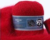 Пряжа Норка длинноворсовая (817 т.красный) (90% пух норки, 10% ПА) 50г/350м (5шт)
